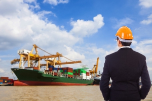 Shipping port in Thailand.